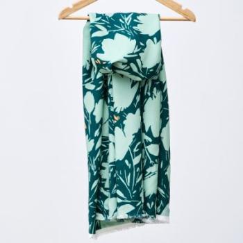 mind the Maker - ECOVERO™ Viskose - Leia Crepe - Shadow Splash - Sage Green & Bottle Green